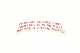 A609853 Aftermarket Warning Decal Nos