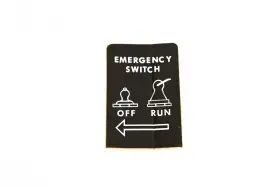 Ag017-13 Aftermarket Emergency Switch Off Run Decal Nos