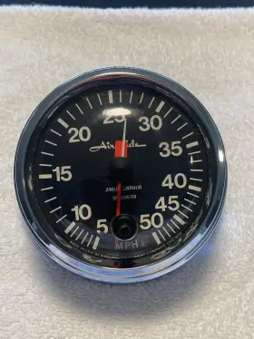 P4592 Airguide Vintage 50 Mph Boat Speedometer Gauge