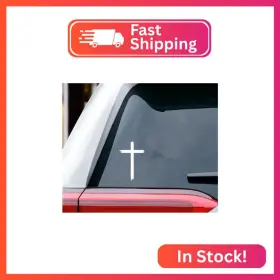 Cv1178 Akuna Print Christian Cross - Vinyl Decal Car Truck Laptop Select Size