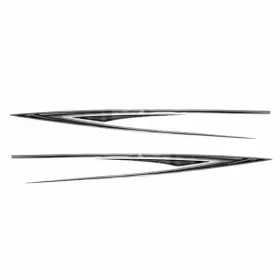 0573049 American Custom Products Glastron Boat Graphic Decal Black Silver 93 Inch - Set Of 2