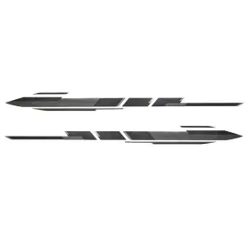 1053564 American Custom Products Pn Boat Graphic Decals Black Grey Stickers Set Of 2