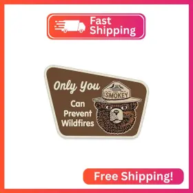 40277 Av Smokey Bear Brown Sign Shaped Only You Can Prevent Wildfires Sticker Smoky Deca