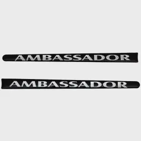 084292 Avalon Pontoons Ambassador Boat Raised Decals Black/silver Set Of 2