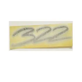 1077296 Baja Marine Boat Number Decal 9 1/2 Inch 322 Black / Silver