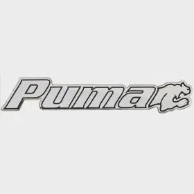33053 Bass Cat Boats Boat Raised Decal Sticker Puma Silver Black