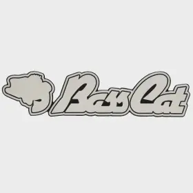 33085 Bass Cat Boats Boat Raised Trailer Decal Sticker Silver White Black
