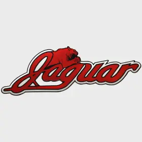 90158 Bass Cat Boats Boat Raised Emblem Decal Jaguar Red / Silver