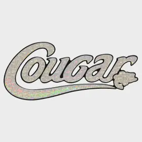 7340034 Bass Cat Boats Pn Boat Raised Decal Sticker Cougar Silver Sparkle