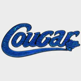 7340037 Bass Cat Boats Pn Boat Raised Emblem Decal Sticker Cougar Holographic Blue