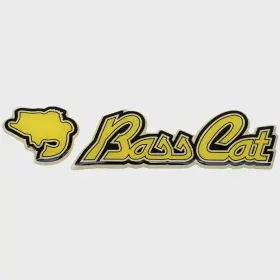 Lh7061 Bass Cat Boat Raised Brand Decal Yellow Logo Sticker