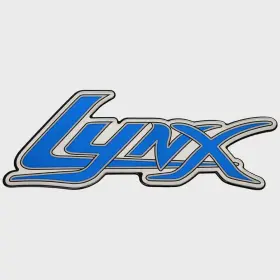Lh7085 Bass Cat Boat Raised Brand Decal Lynx Silver/blue Sticker