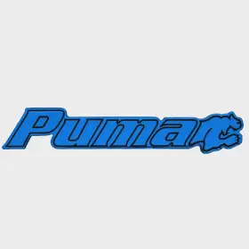 Lh7092 Bass Cat Boat Raised Brand Decal Puma Blue/black Sticker