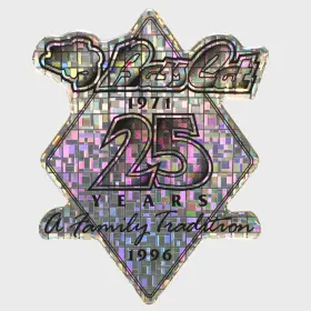7340027 Bass Cat Pn Boat Raised Emblem Decal Holographic Silver 25 Year Sticker