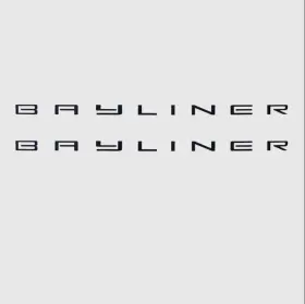 1007714 Bayliner Boats Pn Marine Boat Decals 28 X 1 Inch Midnight Black Pair