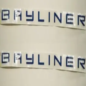 1012744 Bayliner Boats Pn Boat Decals 28 X 1 1/4 Inch Atlantis Teal Pair