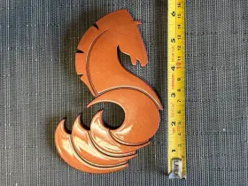 181961 Beneteau Chrome Bronze Seahorse Decal 181961 Beneteau Chrome Bronze Seahorse Decal