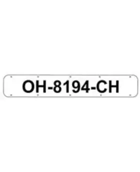 Rl-2400-w Bernard Engraving Registration Number Plate - Soft Vinyl