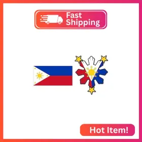 0136 Black Diamond Art 2 Pack - Philippines Flag Sticker 1 Of Each Filipino Pride Star Sun Philippi