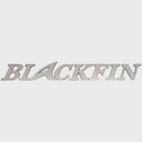 1119450 Blackfin Boats Pn Boat Raised Logo Decal Polished Silver Sticker