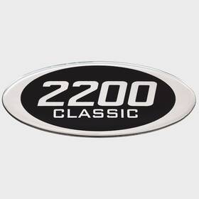 Blue Wave 162236-01 2200 Classic Boat Raised Decal Silver / Black