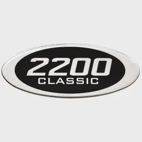 162236-01 Blue Wave 2200 Classic Boat Raised Decal Silver / Black