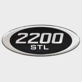 1093-162240-01 Blue Wave Boats 2200 Stl Boat Raised Decal Silver / Black
