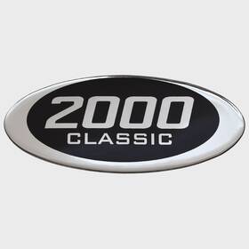 Blue Wave Boats 162235-01 2000 Classic Boat Raised Decal Silver / Black