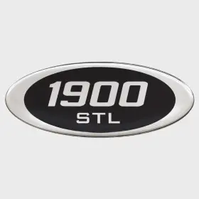 162239-01 Blue Wave Boats 1900 Stl Boat Raised Decal Silver / Black