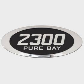 Blue Wave Boats Pn 1120305 2300 Pure Bay Boat Raised Decal Silver / Black Sticker