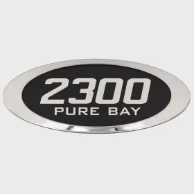 1120305 Blue Wave Boats Pn 2300 Pure Bay Boat Raised Decal Silver / Black Sticker