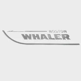 1091088 Boston Whaler Boats Pn Boat Raised Decal Sticker Emblem 20 X 3 7/8 Inch Silver