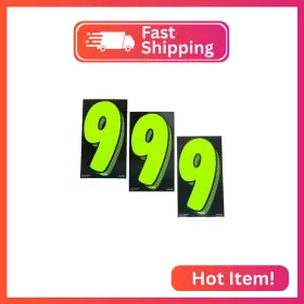 Ez109-3dzn Carbowz Ez Line Vinyl Decals For Cars Chartreuse Large Number Stickers Windshield Pricin