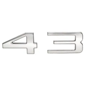 8150642 Carver / Marquis Yachts Boat Raised Decal Number 43 Chrome 5 Inch