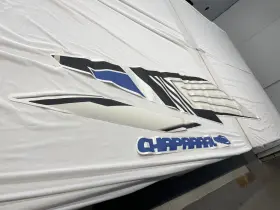14.01593 Chaparral Graphic Decal Set Of 3 Blue / Black Port Side Marine Boat