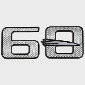 14.03266 Chaparral Boats Boat Raised Decal 60th Anniversary Silver Sticker