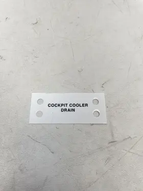 U22236-01 Chaparral Boats Cockpit Cooler Drain Label Decal Marine Boat