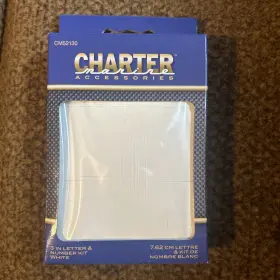 Cm52130 Charter Marine Letter And Number Sticker Kit 3 Inch Waterproof White Boat Mailbox 4 Of Each