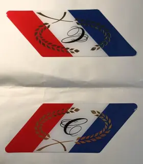 P5012618 Cobalt 450242 Boat And 450243 Raised Emblem/decal One Pair