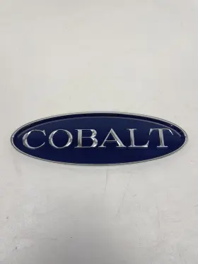 452995 Cobalt Navy / Chrome Abs Plastic 12 3/4 Inch L X 4 1/8 W Emblem Marine Boat