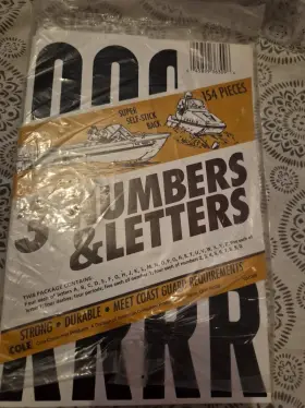 Cole 045899363096 3 Inch Marine Watercraft Number Letter Kit Boat Jet Ski Opened Some Used