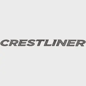 U37664-01 Crestliner Boats Boat Raised Logo Decal 2338962 Silver / Black Sticker