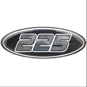 40721 Crownline Boats Marine Boat Raised Decal 225 Black 3 1/2 X 1 1/4 Inch