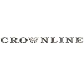 60824 Crownline Boats Boat Raised Decal 24 X 1 3/4 Inch Silver Mirror