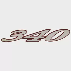 V1943400 Cruisers Yachts Boat Model Decal Sticker 340 Express Burgundy