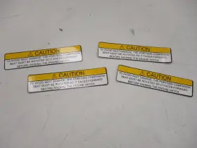 V2137600 Cruisers Yachts Caution Decal Set Of 4 White Marine Boat