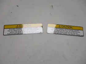 V2225800 Cruisers Yachts Caution Decal Set Of 2 White Marine Boat