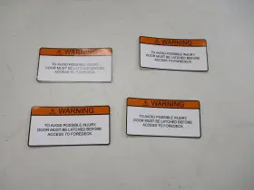 V2746000 Cruisers Yachts Warning Door Decal Set Of 4 White Boat