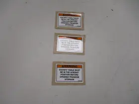 V3085200 Cruisers Yachts Warning Cockpit Table Decal Set Of 3 White Boat