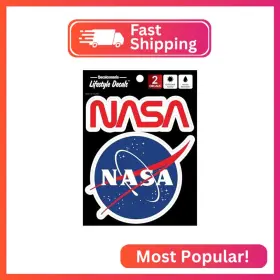 10341 Decalcomania Lifestyle Decals Nasa - Set Of 2 Stickers For Vehicles Tumbler Laptop Water Bottle